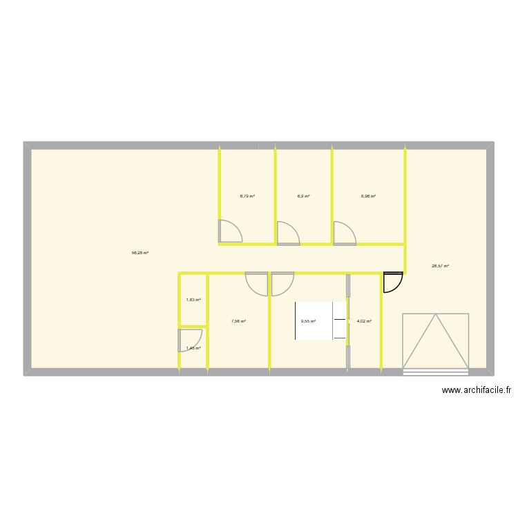 Julien margaux. Plan de 10 pièces et 130 m2