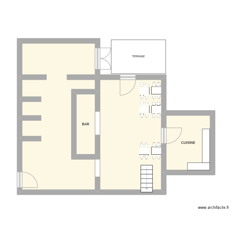 CONNEMARA PUB. Plan de 4 pièces et 49 m2