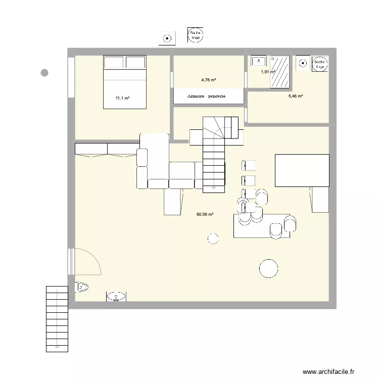 APPARTEMENT ETAGE GRANGE . Plan de 