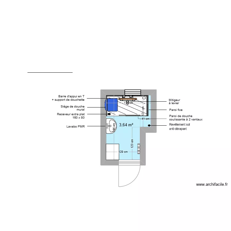 Projet ADJED. Plan de 1  et 4 m²