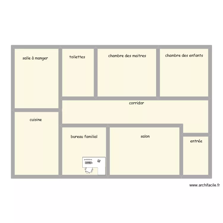 maison. Plan de 9  et 136 m²