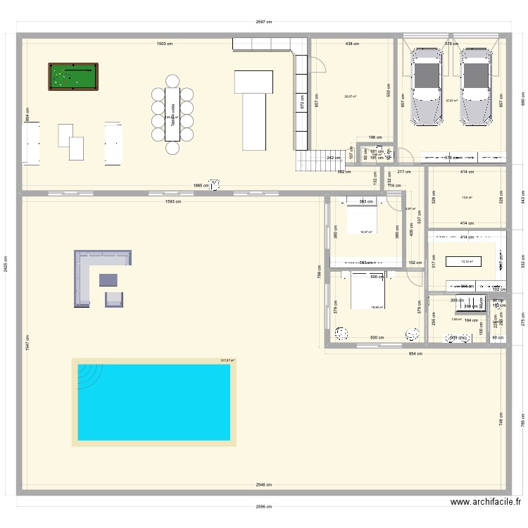 loft quai tourné. Plan de 12 pièces et 587 m2