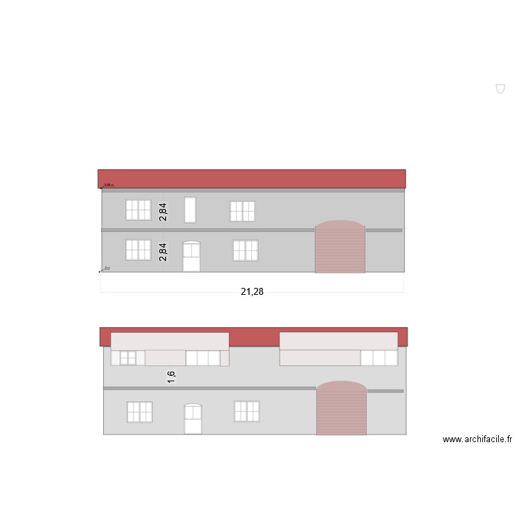 FACADE SUD+ PROJET1. Plan de 0 pièce et 0 m2