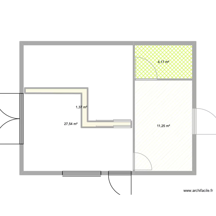 b&acirc;timent nouveaut&eacute;. Plan de 4  et 46 m²