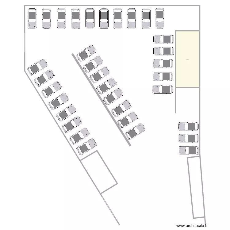 parking atelier sodiva. Plan de 