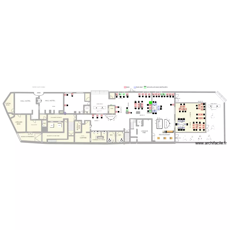 Plan de salle RDC 18 JUILLET 2024. Plan de 