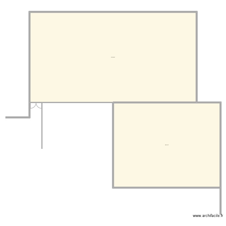gymnase. Plan de 2 pièces et 754 m2