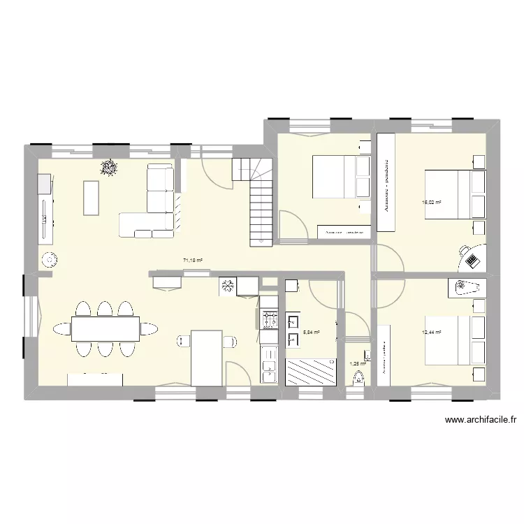 Attenschwiller 10. Plan de 5  et 107 m²