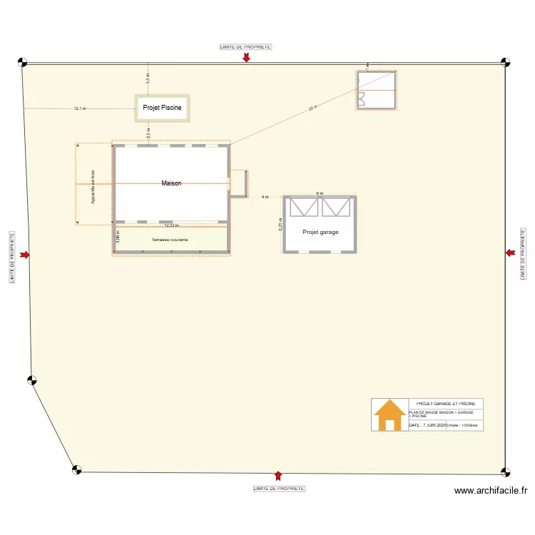 Plan de masse limite de propriété. Plan de Plan de masse limite de propriété. Plan de