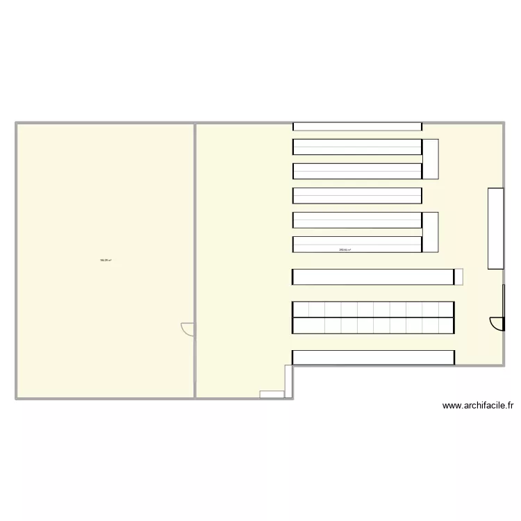 Magasin Mg Tech. Plan de 2 et 477 m² Magasin Mg Tech. Plan de 2 et 477 m²