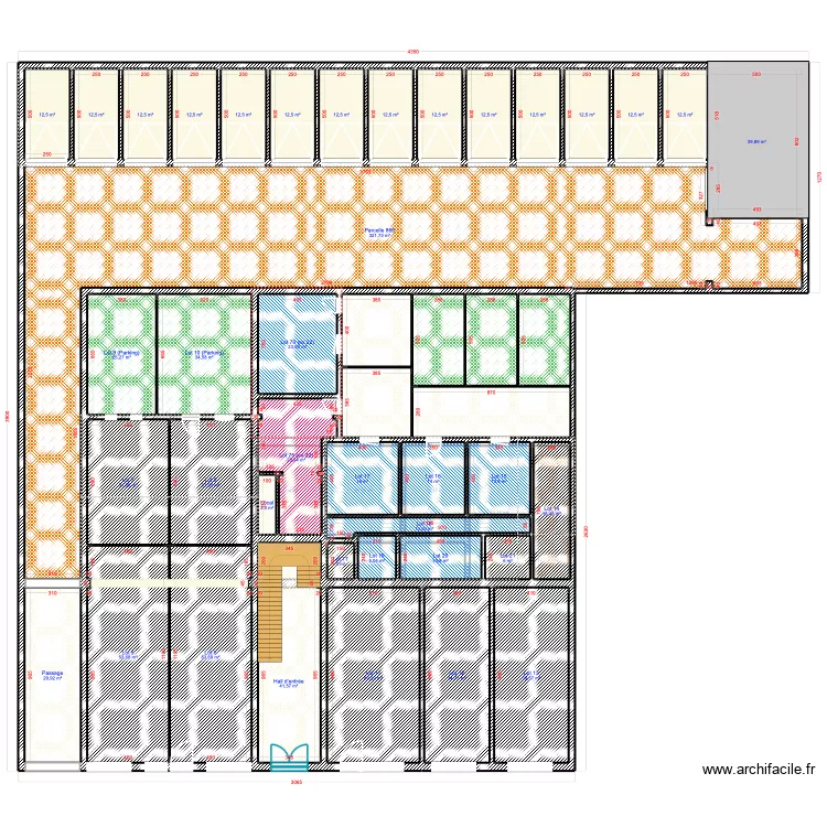Wimereux - Carnot. Plan de 119 pièces et 2207 m² Wimereux - Carnot. Plan de 119 pièces et 2207 m²