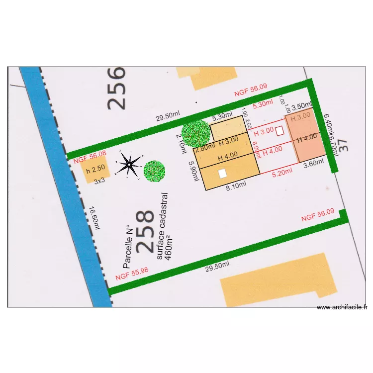 plan de masse    chalet 37. Plan de 