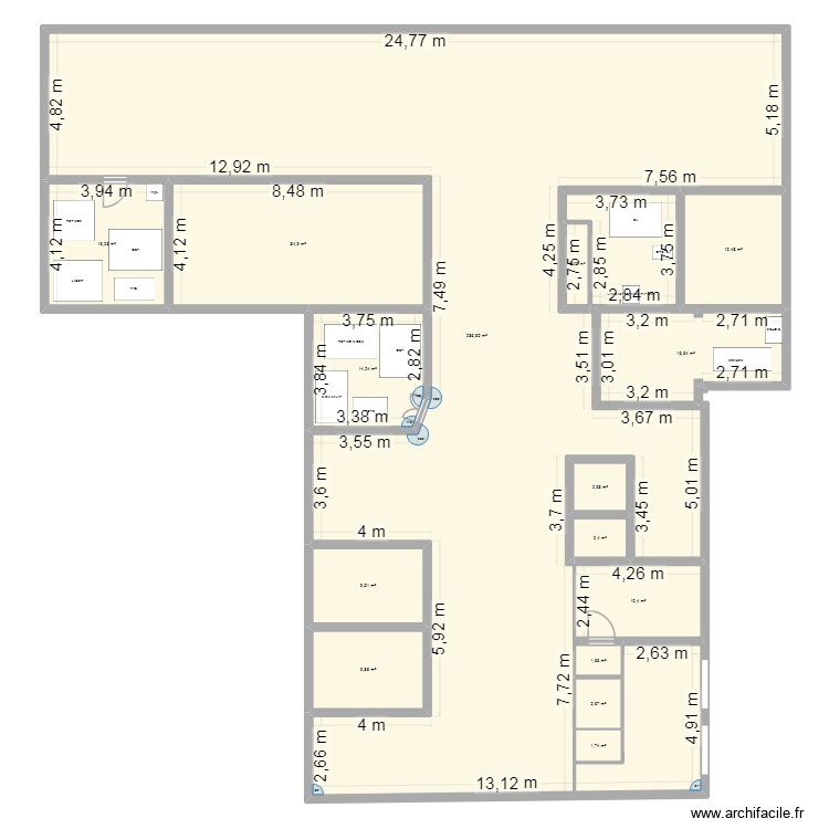 boulot. Plan de 0 pièce et 0 m2