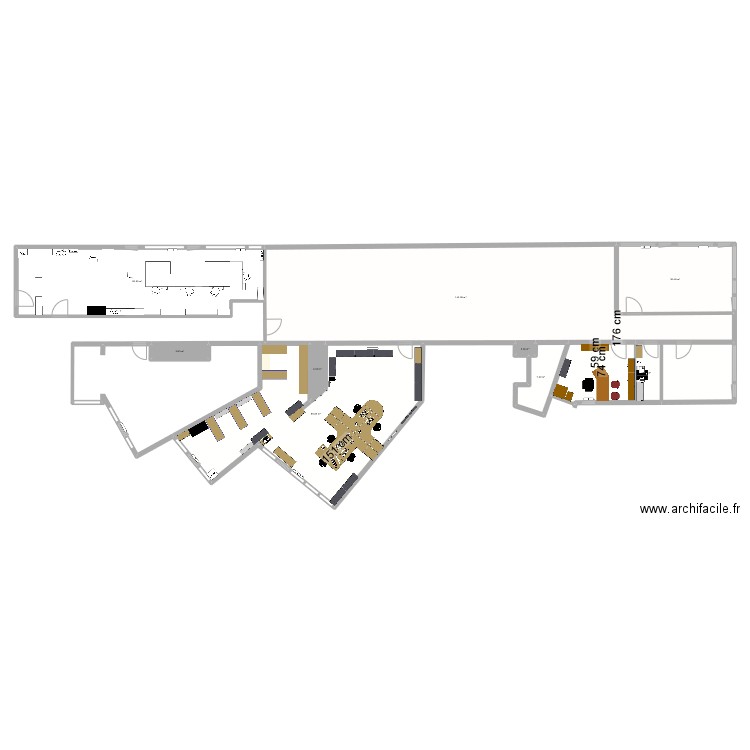 LogInfraCopieBiz. Plan de 9 pièces et 374 m2