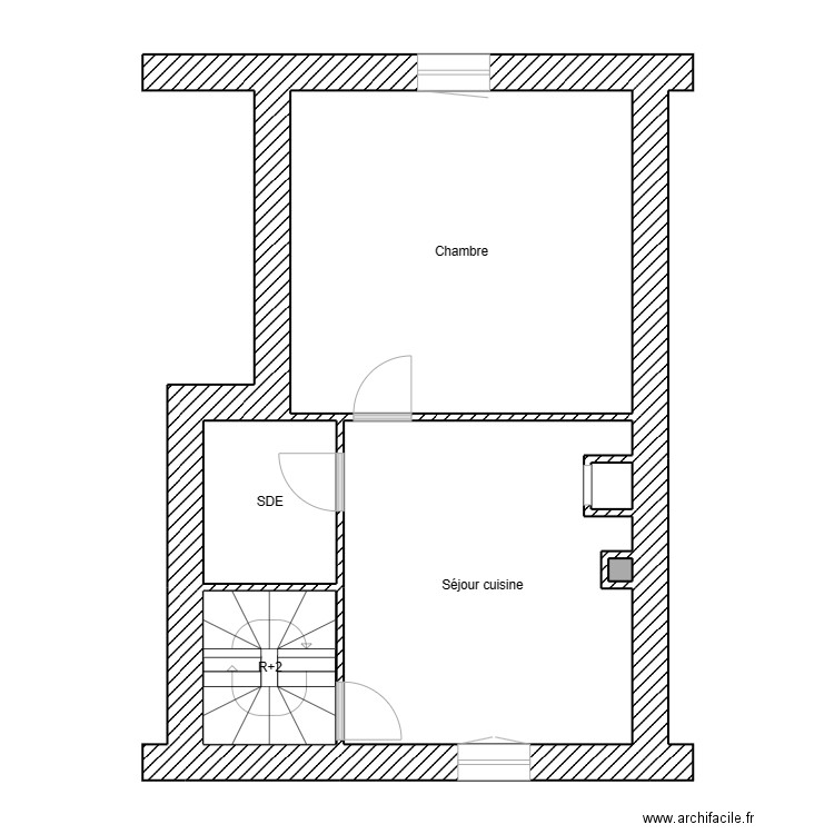 SCI SEBASTEPH. Plan de 6 pièces et 47 m2