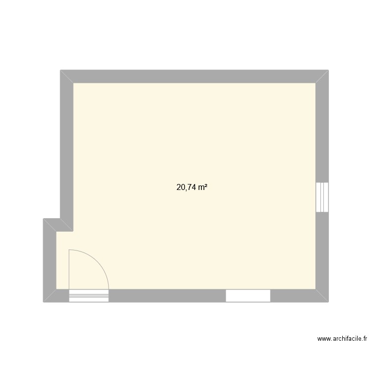 Parents. Plan de 1 pièce et 21 m2