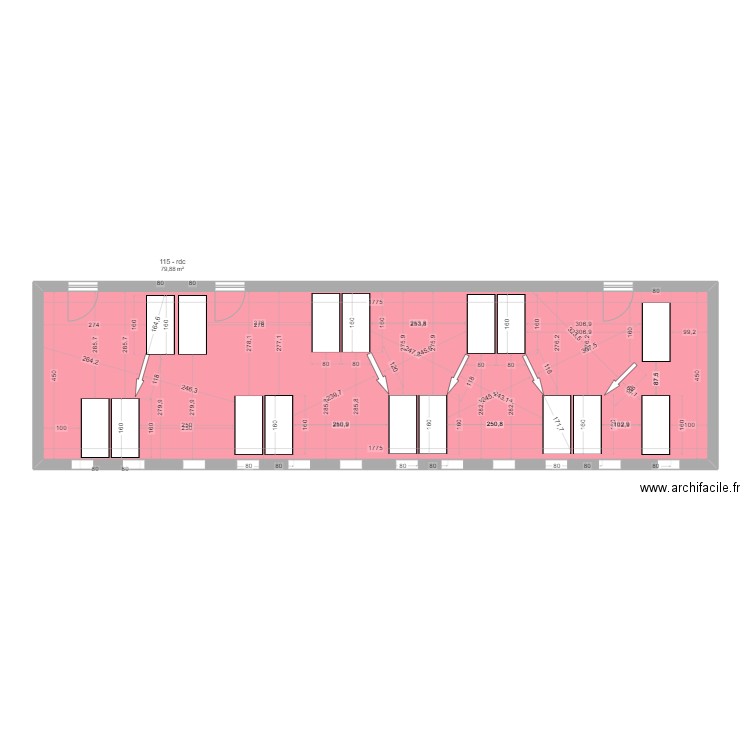 Section EM rdc. Plan de 0 pièce et 0 m2