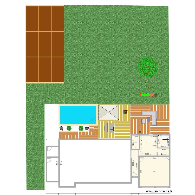 agrandissement1. Plan de 4 pièces et 72 m2