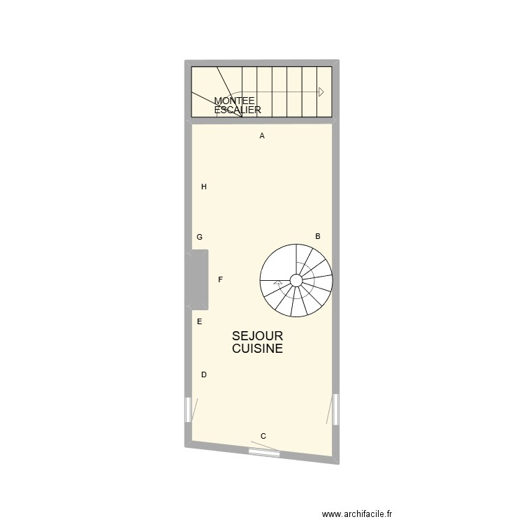 PLAN  ETAGE 03 NIMES PLB. Plan de 3 pièces et 13 m2