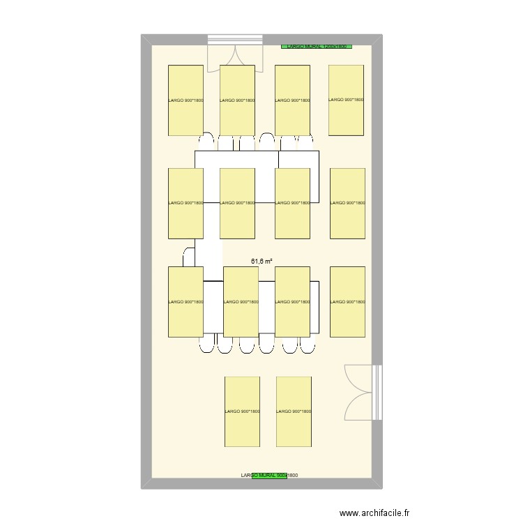 LA POSTE CHARTRES. Plan de 1 pièce et 62 m2