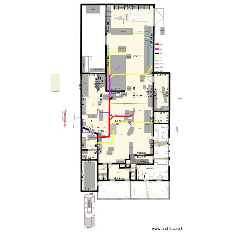atelier Yann V18 chaudi&egrave;re ext MUR d&eacute;croch&eacute;. Plan de 0 pièce et 0 m2