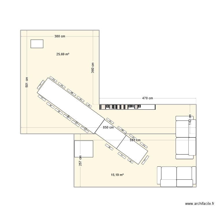 chênes14. Plan de 2 pièces et 41 m2