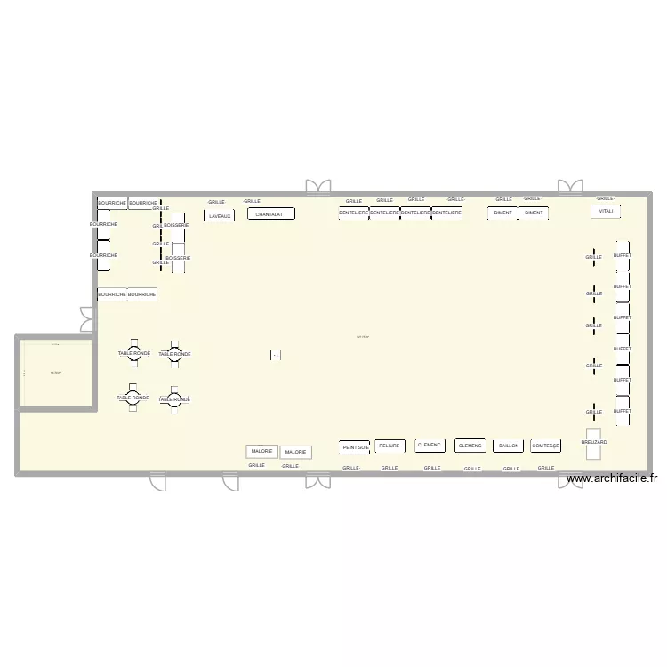 Salle polyvalente IMPLANTATION   B. Plan de 2  et 545 m²