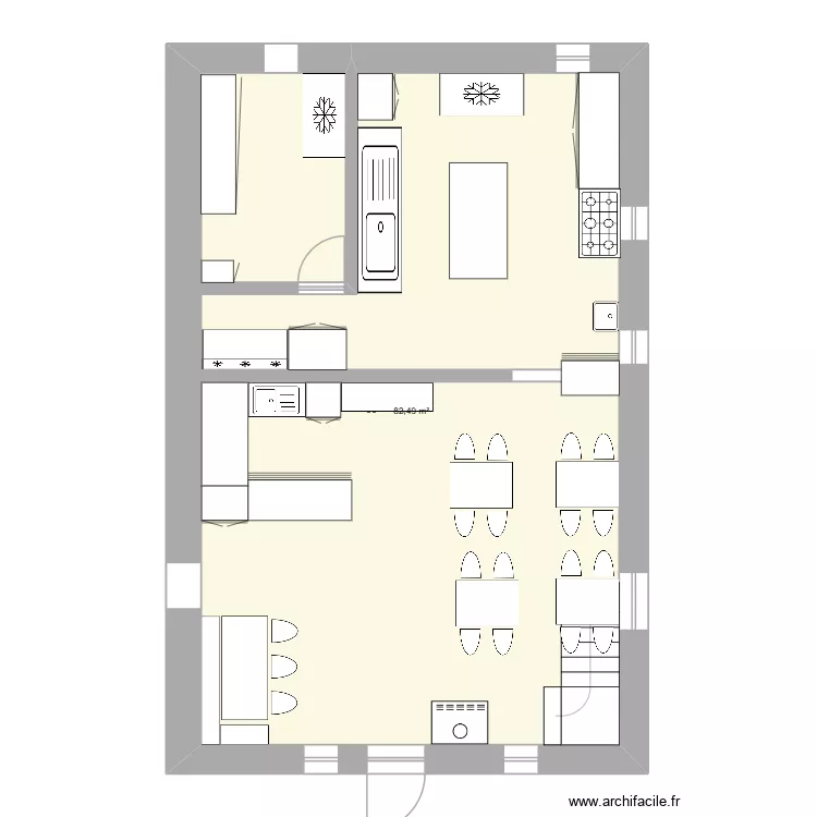 Tovassi&egrave;re 3. Plan de 1  et 82 m²