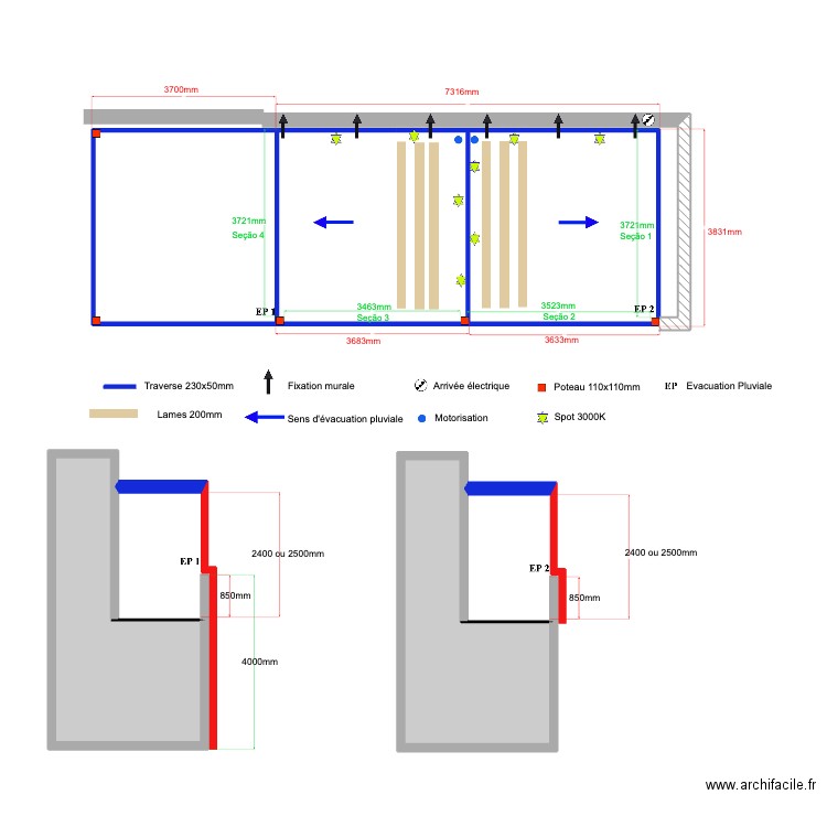 EDUARDO VAZ V2. Plan de 5 pièces et 60 m2
