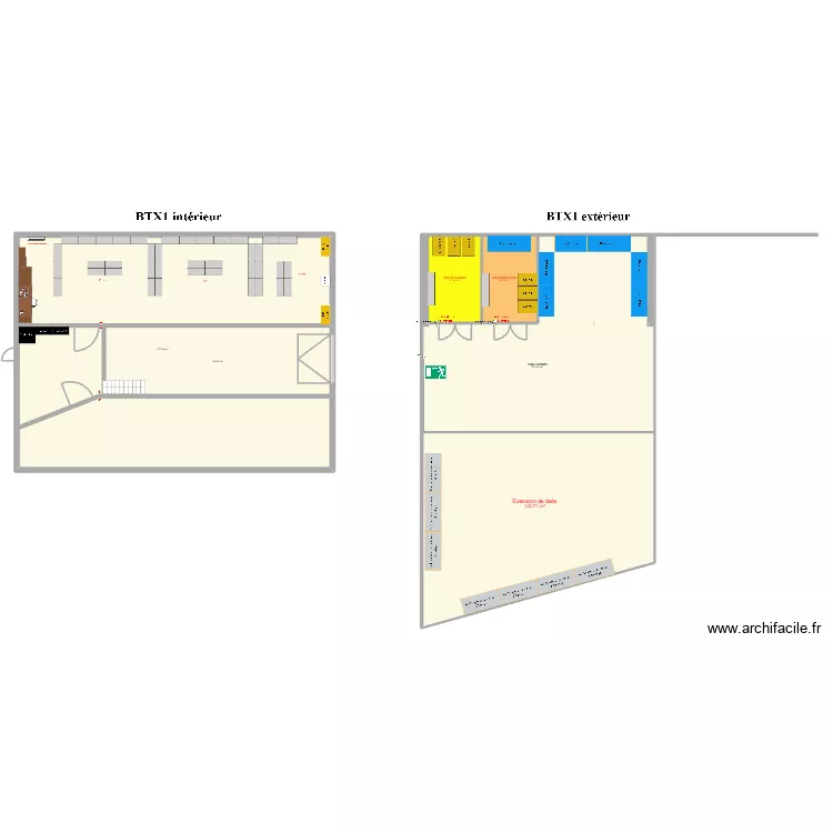 SP BTX 1. Plan de 6  et 577 m²
