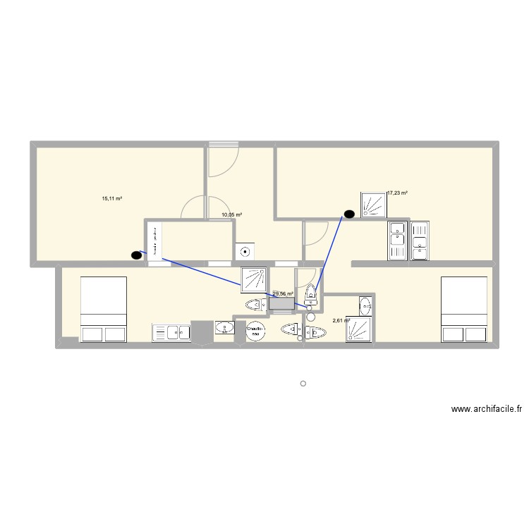 AL ST HERBLAIN CHARENTE V1. Plan de 5 pièces et 75 m2