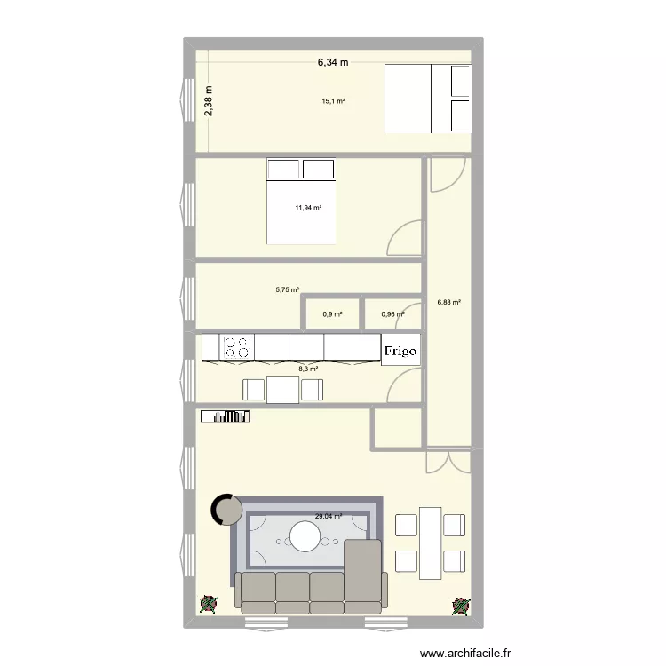 Strasbourg. Plan de 8 et 79 m² Strasbourg. Plan de 8 et 79 m²