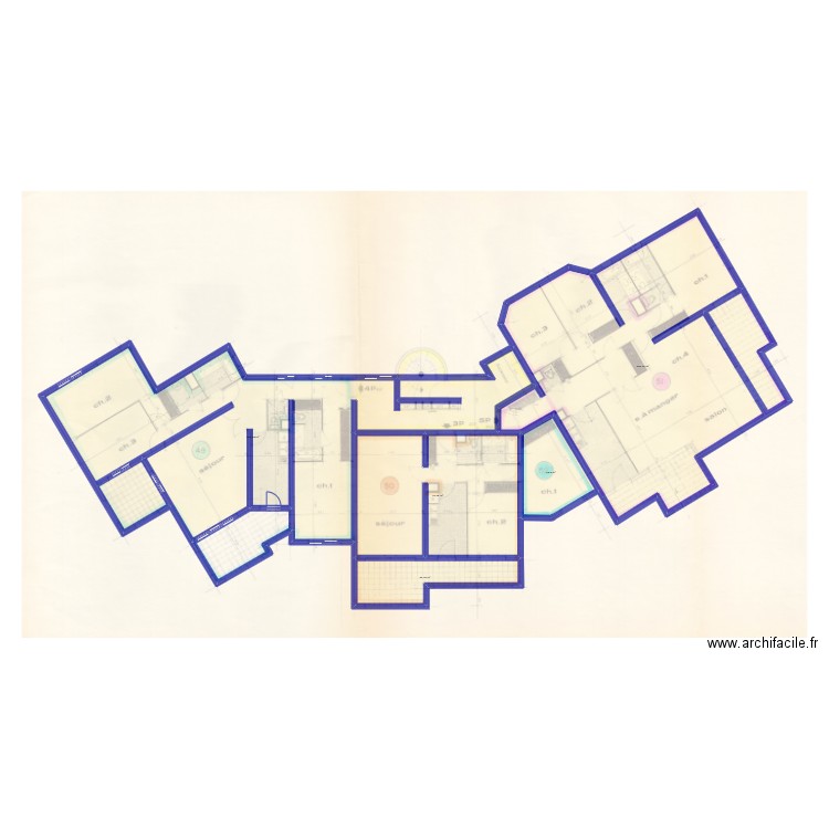 2eariane. Plan de 5 pièces et 401 m2