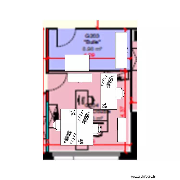 R&eacute;flexions am&eacute;nagement G204. Plan de 