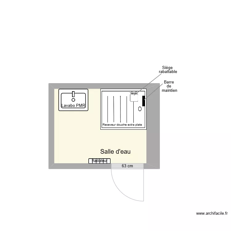 DELSOL Salle d'eau Adaptation. Plan de 