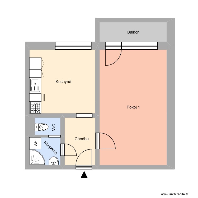 Jič&iacute;nsk&aacute; 278, byt 7. Plan de 0 pièce et 0 m2