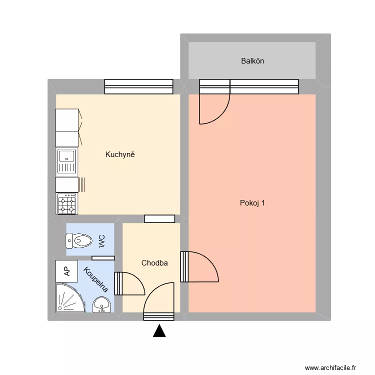Jič&iacute;nsk&aacute; 278, byt 7. Plan de 11  et 162 m²