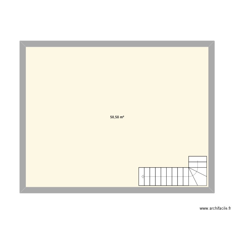 ST KE 2025. Plan de 1 pièce et 51 m2