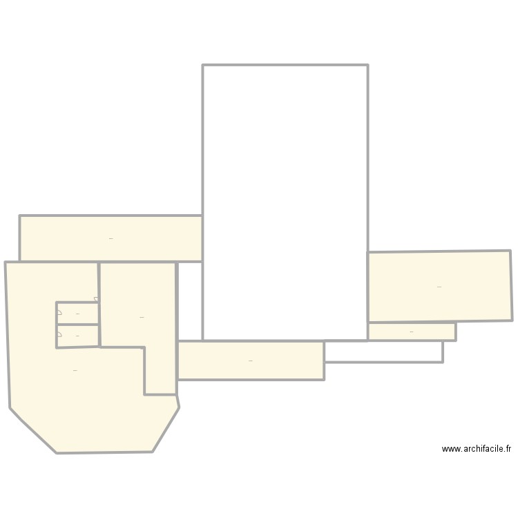 Plan réaménagement. Plan de 8 pièces et 1848 m2