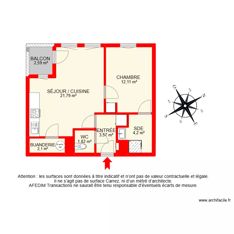 BI 24134 -. Plan de 10  et 64 m²