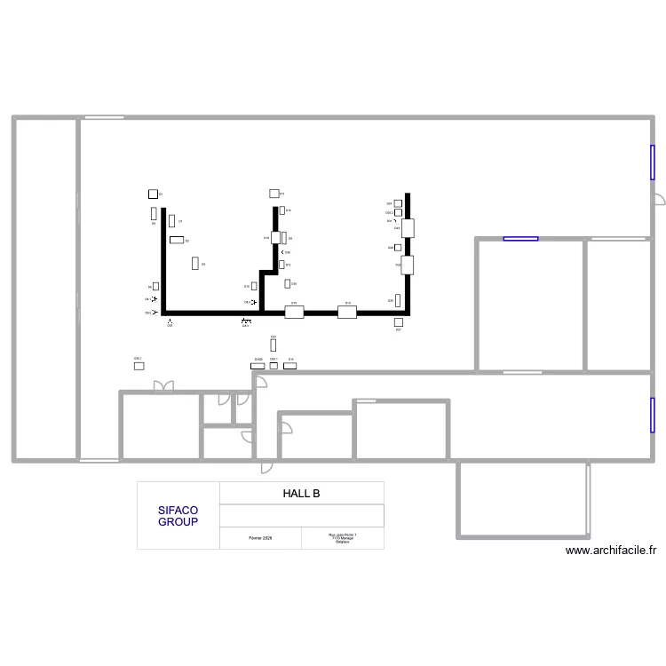 HALL B. Plan de 11 et 1174 m² HALL B. Plan de 11 et 1174 m²