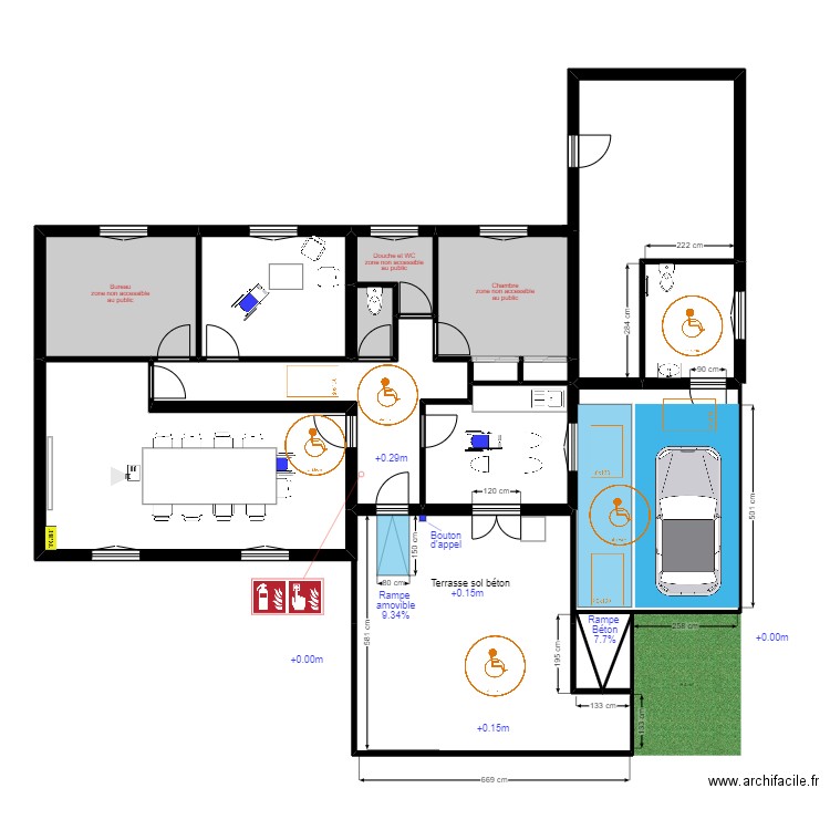 Impuls - amménagement. Plan de 14 pièces et 140 m2