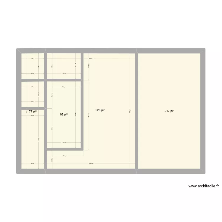 Potag&eacute; sant&eacute;. Plan de 4  et 55 m²