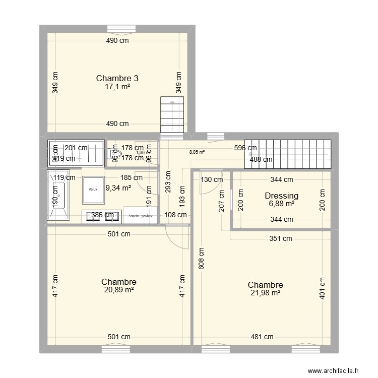 étage Beaujeu. Plan de 0 pièce et 0 m2