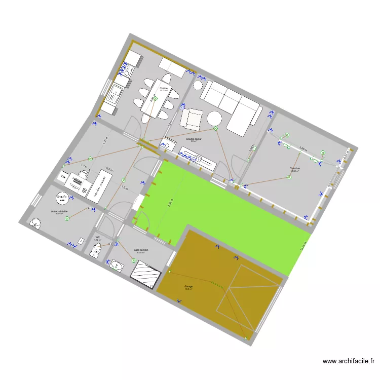 10 chemin d\'Odos 65 Tarbes. Plan de 7 pièces et 85 m²