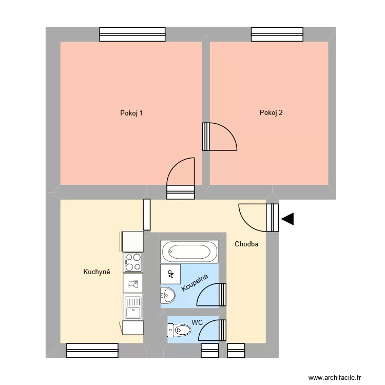 Gajdošova 2532, byt 5. Plan de 11 et 176 m² Gajdošova 2532, byt 5. Plan de 11 et 176 m²