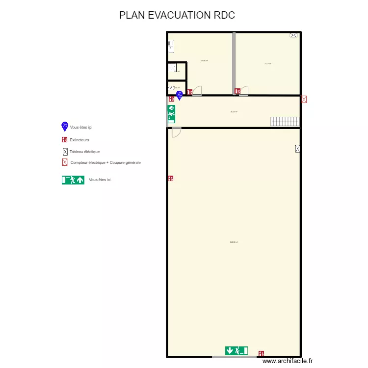  PLAN EVAC RDC. Plan de 