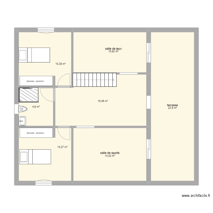 1ème étage. Plan de 0 pièce et 0 m2