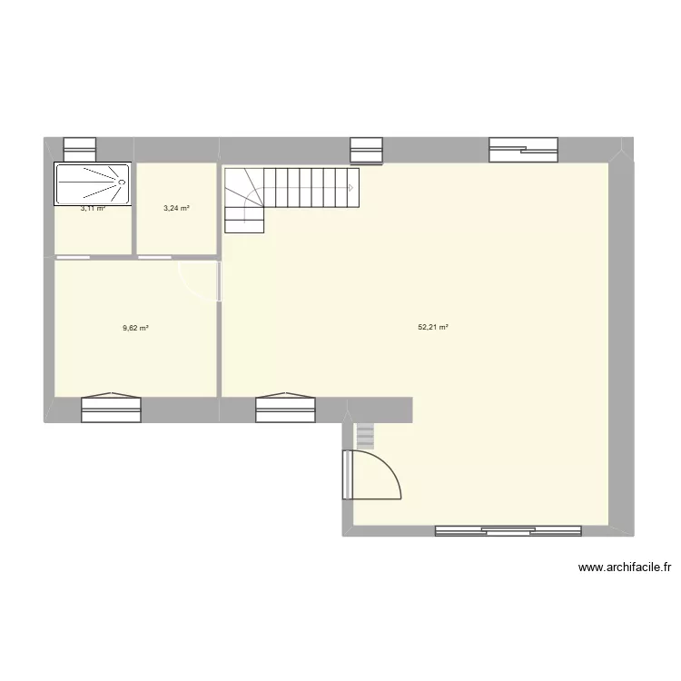 saint trivier. Plan de 4  et 68 m²