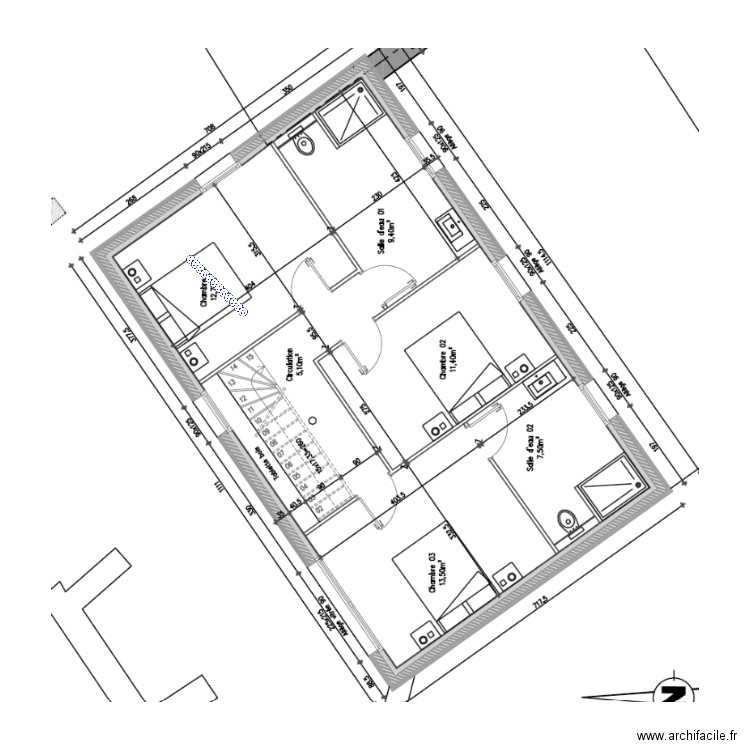 Picard étage. Plan de 0 pièce et 0 m2